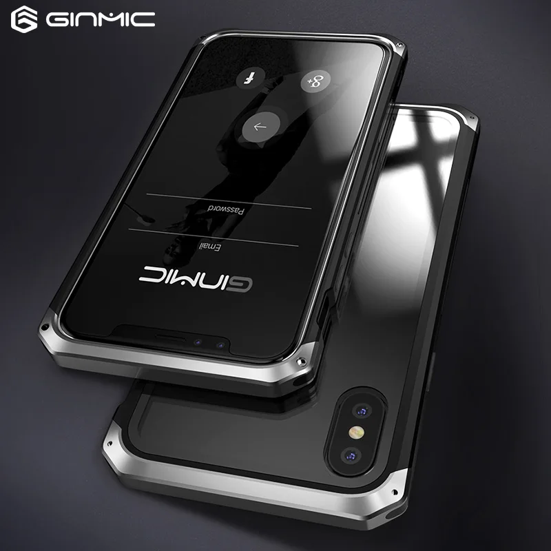 Стеклянный чехол для iPhone Xs max прозрачный жесткий из ТПУ металлический закаленный