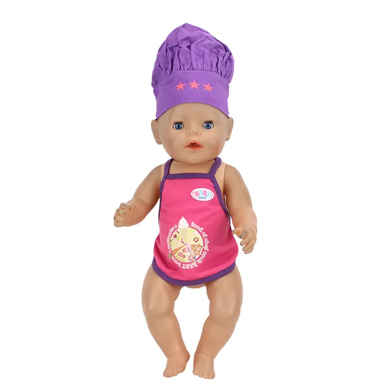 

Cute Purple Hat+clothes Wear for 43cm/17inch baby Doll, Children best Birthday Gift(only sell clothes)