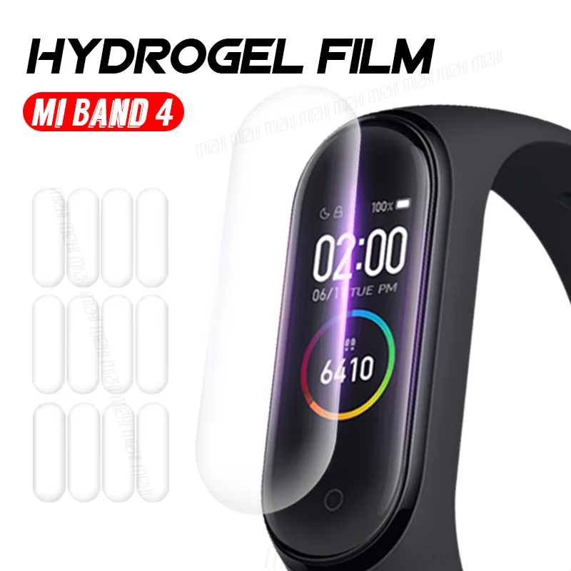 100 шт./упак. mi Band 4 Защита экрана для Xiaomi mi Band 4 защитная пленка для экрана смарт-браслеты не из закаленного стекла