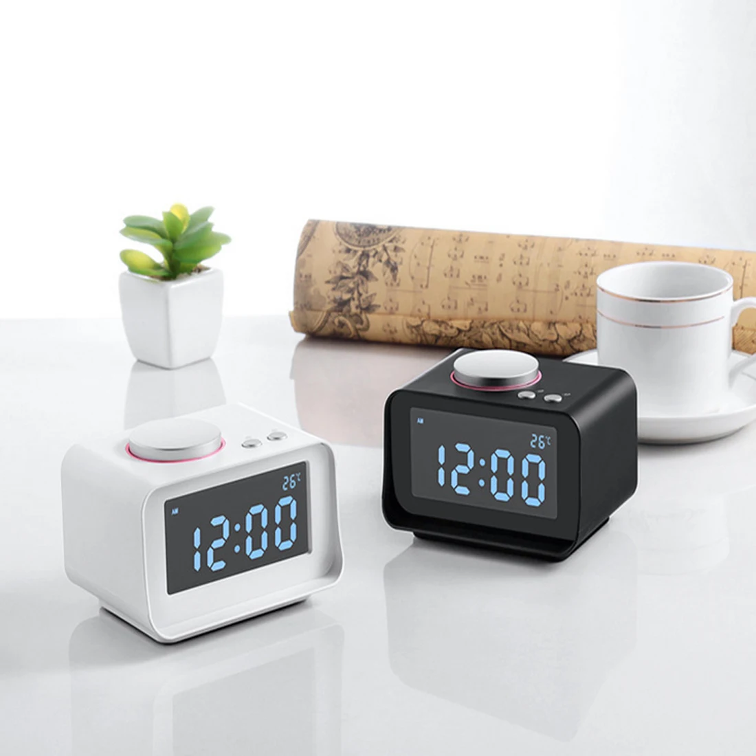 EU US UK Digital Alarm Clock FM Radio Loud Alarm Clock for ...