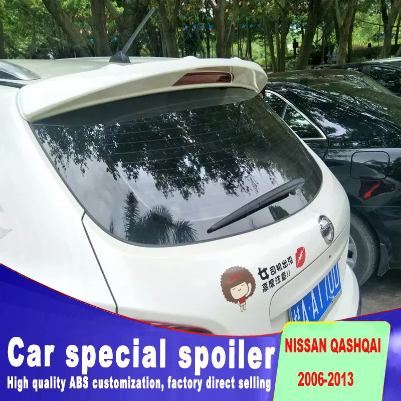 

qashqai 2006 2007 2008 2009 2010 2011 2012 2013 spoiler for nissan qashqai high quality ABS material rear spoiler primer paint