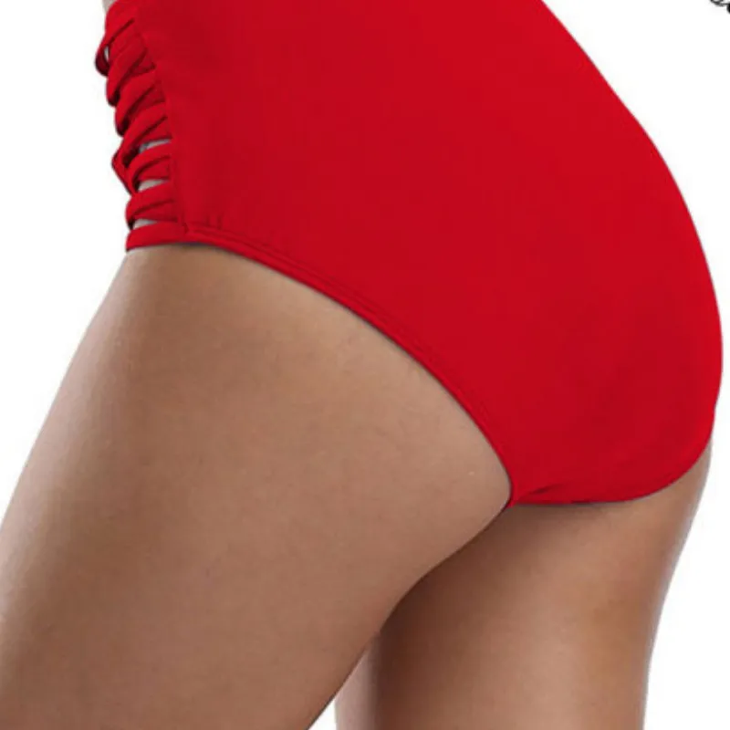 

Plus Size Women's Modal Swimwear Underwear Stretch Bodycon Hollow High Waist Panties Cut Sexy Underwear Bathing Beachwear