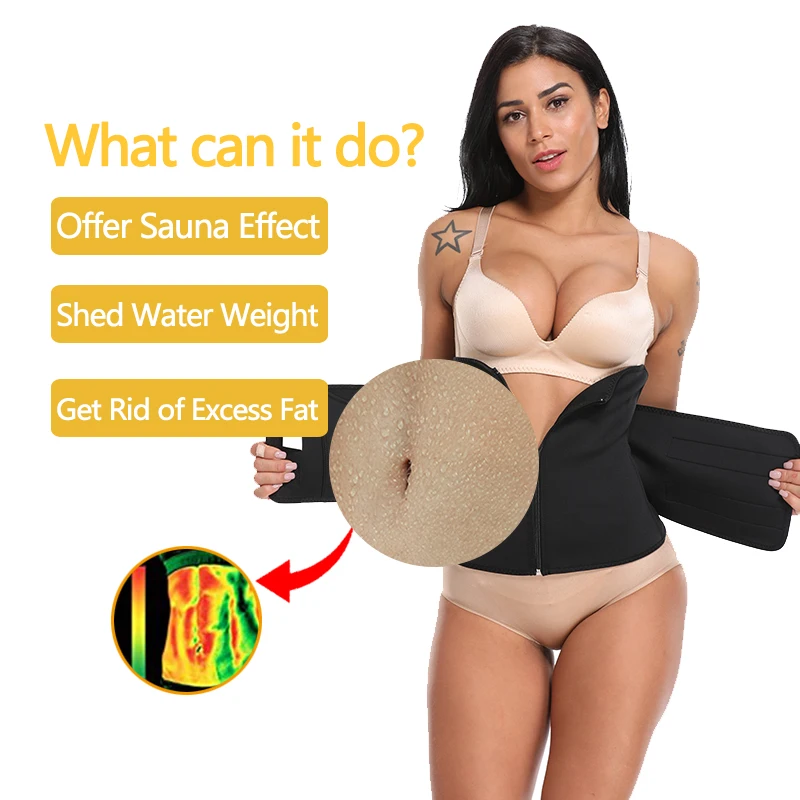 VASLANDA Neoprene Sauna Sweat Waist Cincher Slimming Belt Body Shaper Abdominal Trimmer Shapewear Cintas Modeladora Corsets