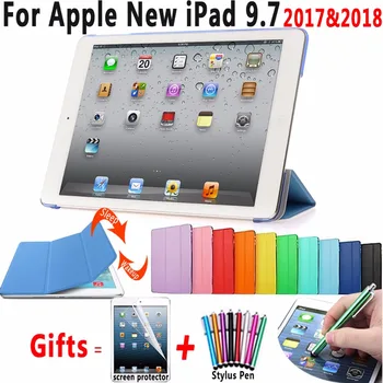 

UltraSlim Trifold Smart Auto Sleep Awake Leather Cover Case for Apple New iPad 9.7 2017 2018 A1822 A1823 A1893 A1954 Coque Funda