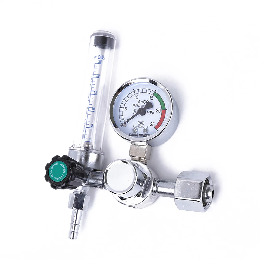 Argon Regulator 0-25Mpa Argon Regulator CO2 Mig Tig Flow Meter Gas Regulators Flowmeter Welding Weld Gauge Pressure Reducer