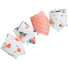 4 шт., хлопковый бандана, нагрудник, детский халат для кормления, Одежда для младенцев, Слюнявчик с героями мультфильмов, слюнявчик, детский аксессуар для еды