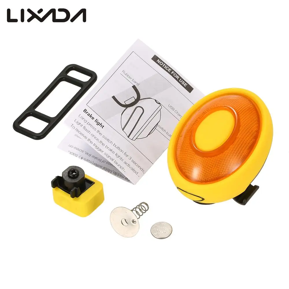 Велосипедный задний фонарь Lixada стоп сигнал зарядка через USB