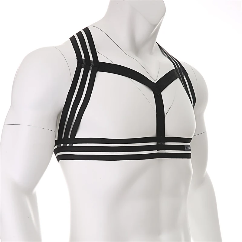 Arnés de Bondage CLEVER-MENMODE Arnes para Hombre, arnés elástico para hombro, cuerpo, pecho, lencería, músculo, cuello Halter