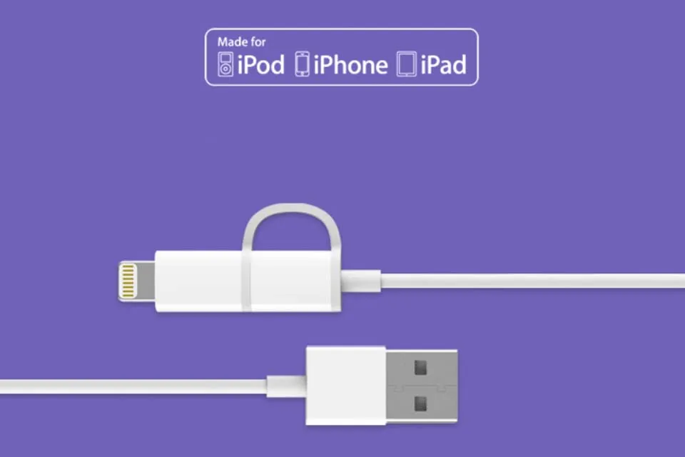 Сертифицированный ZMI MFI кабель для iPhone Lightning/Micro USB кабель для передачи данных 2 в 1 кабель для зарядного устройства для iPad samsung huawei