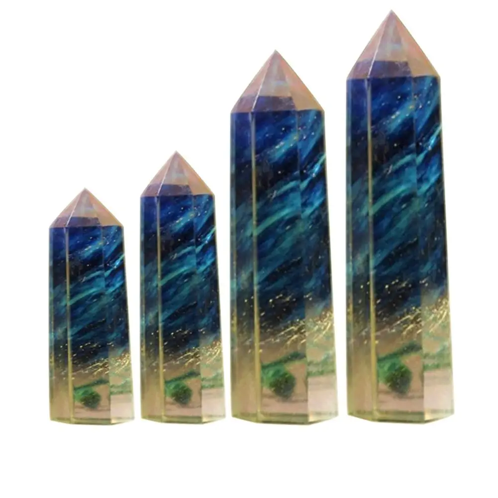 

Yellow Stone Single Tip Six Prism Ornament Natural Crystal Jade Ornament Degaussing Energy Spar Decoration Energy Column