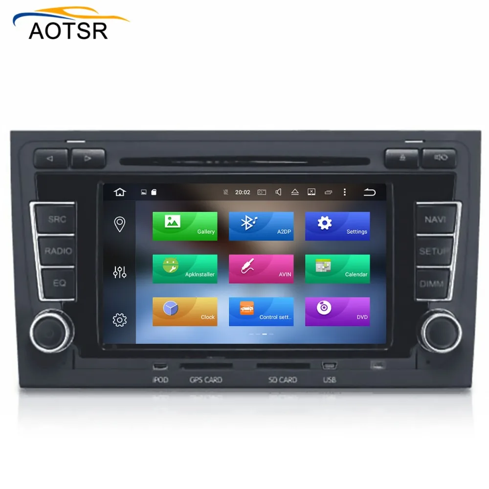 Clearance 2 din Android 8.1 Car multimedia dvd player head unit For Audi A4 S4 RS4 8E 8F B9 B7 car Radio stereo GPS navigation 8 Core 4+32 1