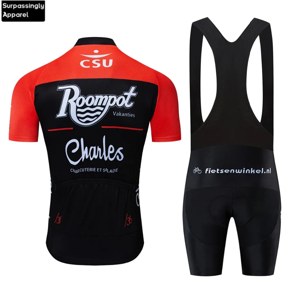 الرجال الأسود Roompot الدراجات جيرسي البرتقال 2019 MTB 12D هلام سادة قصيرة في الهواء الطلق برو UCI فريق الدراجة غطاء دراجة روبا Ciclismo