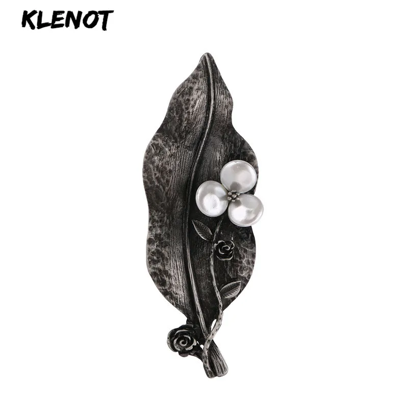 

Elegant Leaf Brooches for Women Retro Rose Flower Plant Brooch Pins Antique Silver Floral Flower Bouquet Scarf Pins Love Jewelry