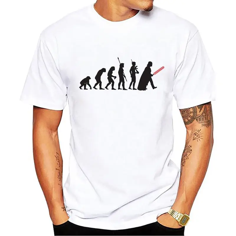 Звездные войны Забавный модная футболка серии Evolution новинка Для мужчин Geek Tee |