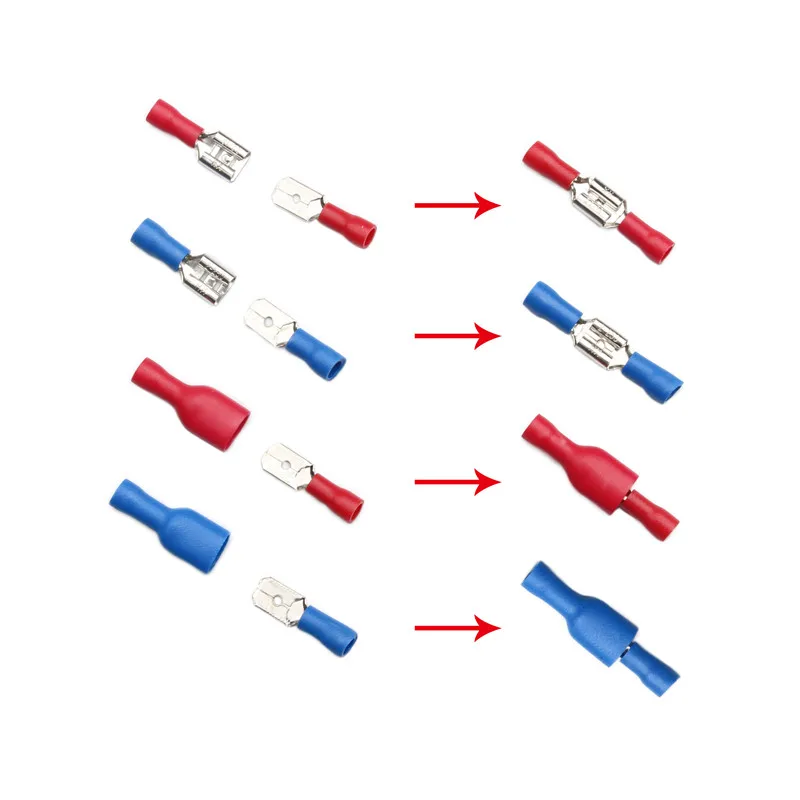 373 шт. изолированные электрические провода соединители обжимные клеммы соединитель Стыковая Лопата кольцо вилка Ассорти набор
