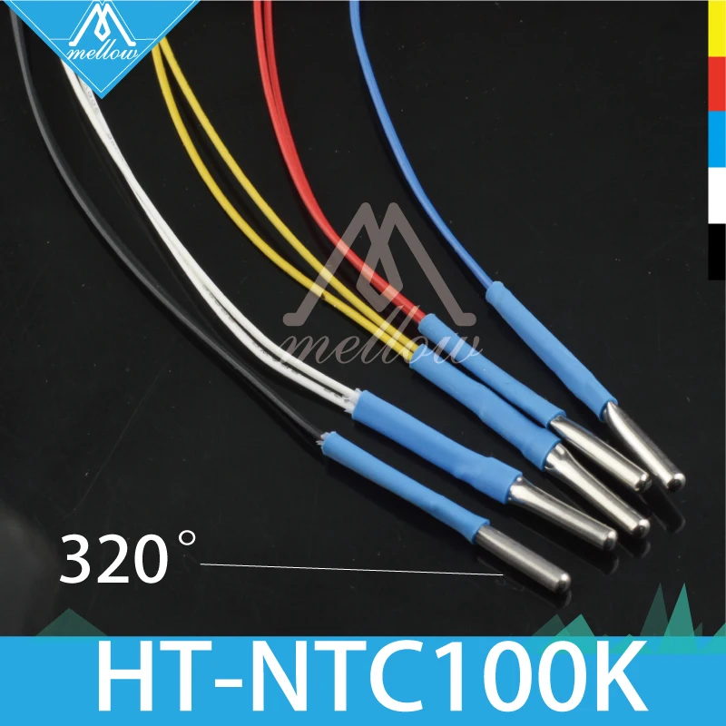 3D طابعة أجزاء 1 M HT-NTC100K أوم الثرمستور عالية درجة الحرارة NTC 3950 100 K الاستشعار ل خيوط PT100 V6 الحرارة كتلة Hotend