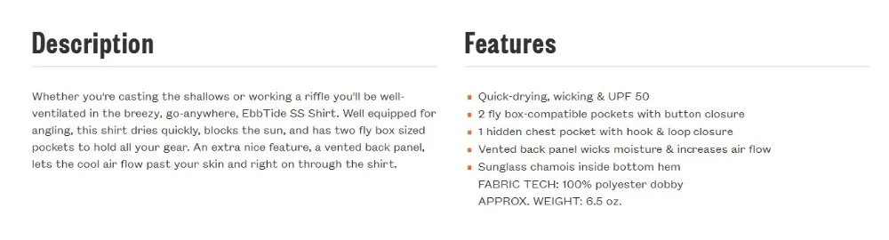 DESCRIPTION AND FEATURES