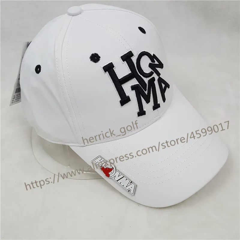 Хонма Гольф шляпа 3 цвета спортивная бейсболка Выходная шляпа солнцезащитный крем оттенок Спортивная Кепка для гольфа - Цвет: Белый