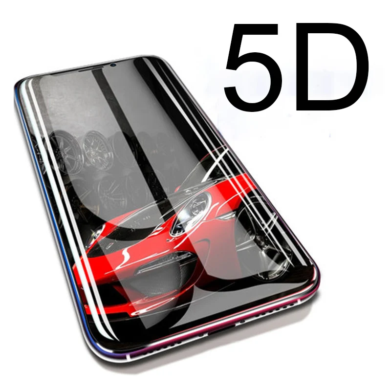 

WHAY Glass On The For iPhone 6 6 s Plus Glass Protecion 5D Full Cover Round Screen For iPhone X 7 8 6 6S Plus 10 Tempered Glass