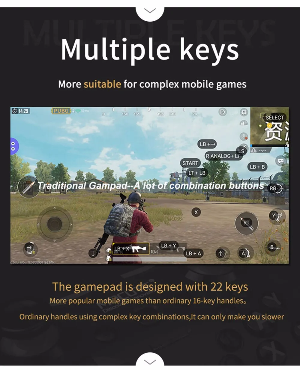 MOCUTE 056 Bluetooth геймпад Android беспроводной джойстик PUBG контроллер Джойстик для iOS/Android/ноутбук игровой контроллер