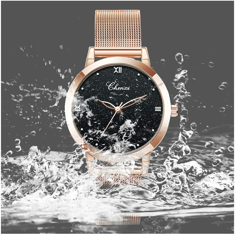 Женские часы дамы Кварцевые наручные CHENXI Для женщин Элегантные кварцевые модные