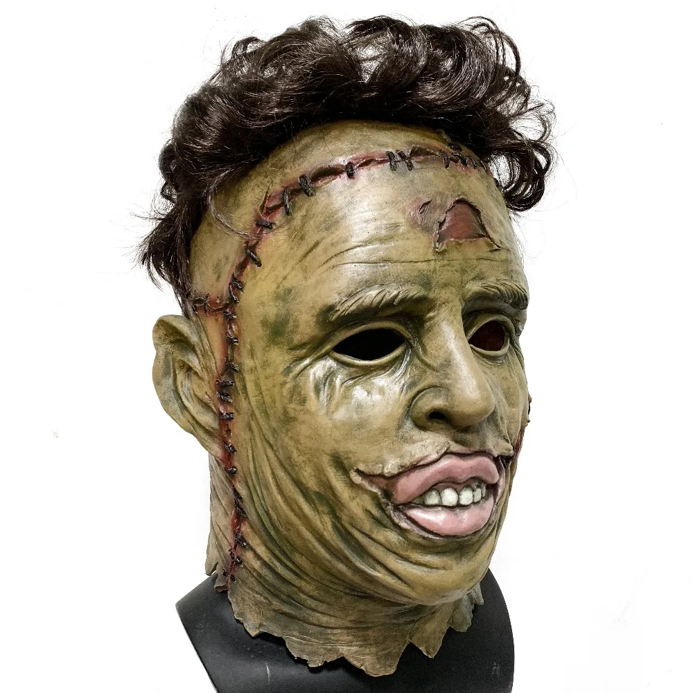 Горячая Распродажа резня кожаные маски ужасная пугающая маска фильм косплей маскер Хэллоуин костюм игрушки-реквизиты ужас