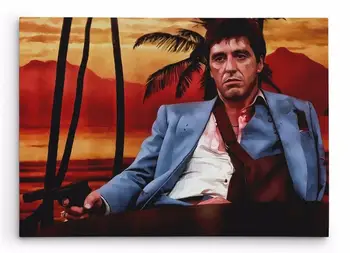 

100%Handmade Oil Painting Hand Al Pacino Gallery Wrapped Canvas Wall Art