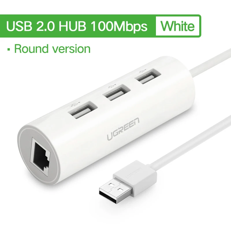 Ugreen USB 2,0 Ethernet для Windows 10 Xiaomi Mi Box 3 Box USB 2,0 концентратор для RJ45 USB Lan адаптер Сетевая карта - Цвет: Type 3