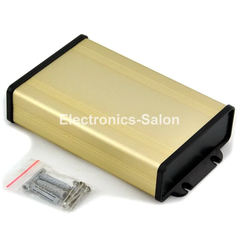 Wall mounting Aluminum Case 3 78 x1 3 x5 51 Gold Project Box Enclousure