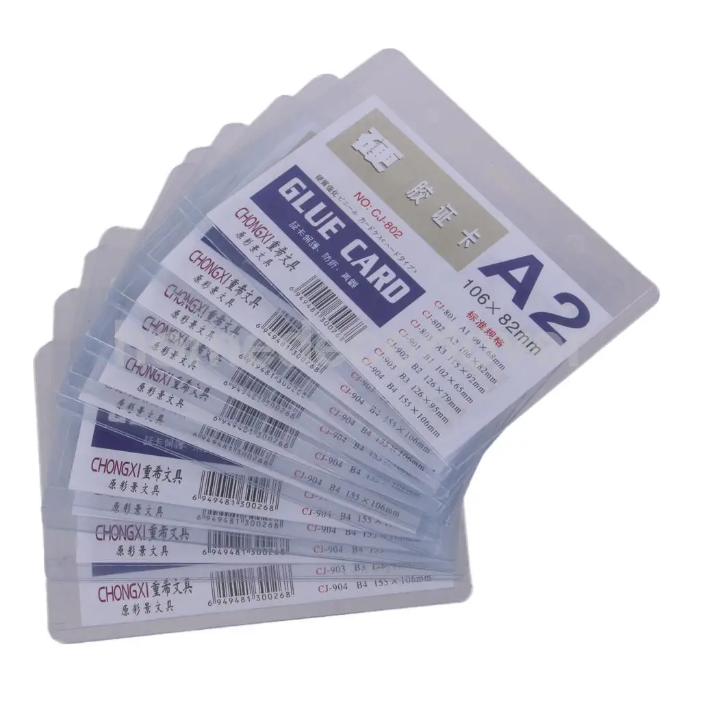 10pcs Pochettes Etuis Transparents Porte-badges ID Carte Carte de Credit M3S ni2