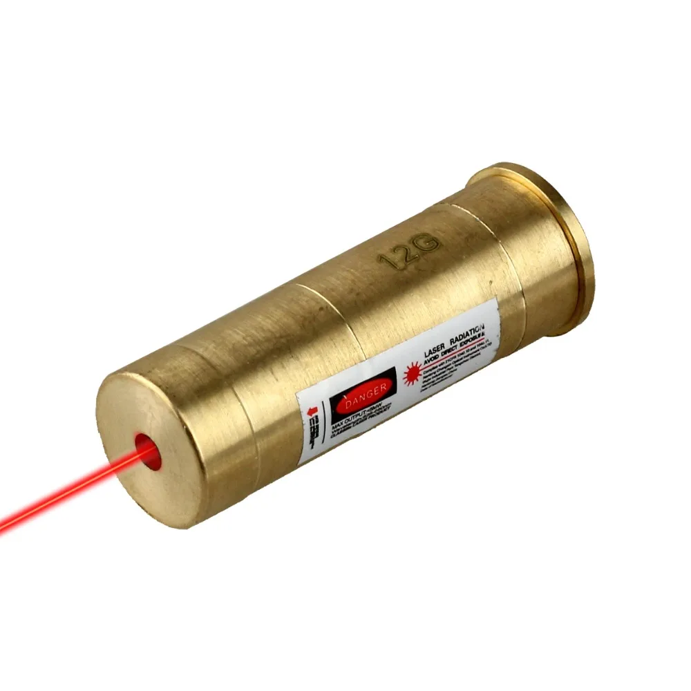 Red Laser 12 Gauge Cartridge Bore Sighter 12GA Boresighter Sight