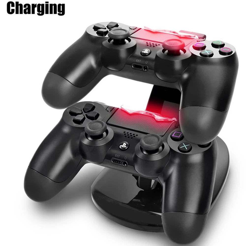 Haoba Ps4 Accessories Joystick Ps4 Charger Play Station 4 Dual Micro Usb Charging Station Stand For Ps4 Controller Chargers Aliexpress
