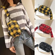 Сумка-тоут, модная женская сумка, милая клетчатая сумка через плечо, цветная сумка через плечо, сумка на груди, переносная однотонная сумка на молнии