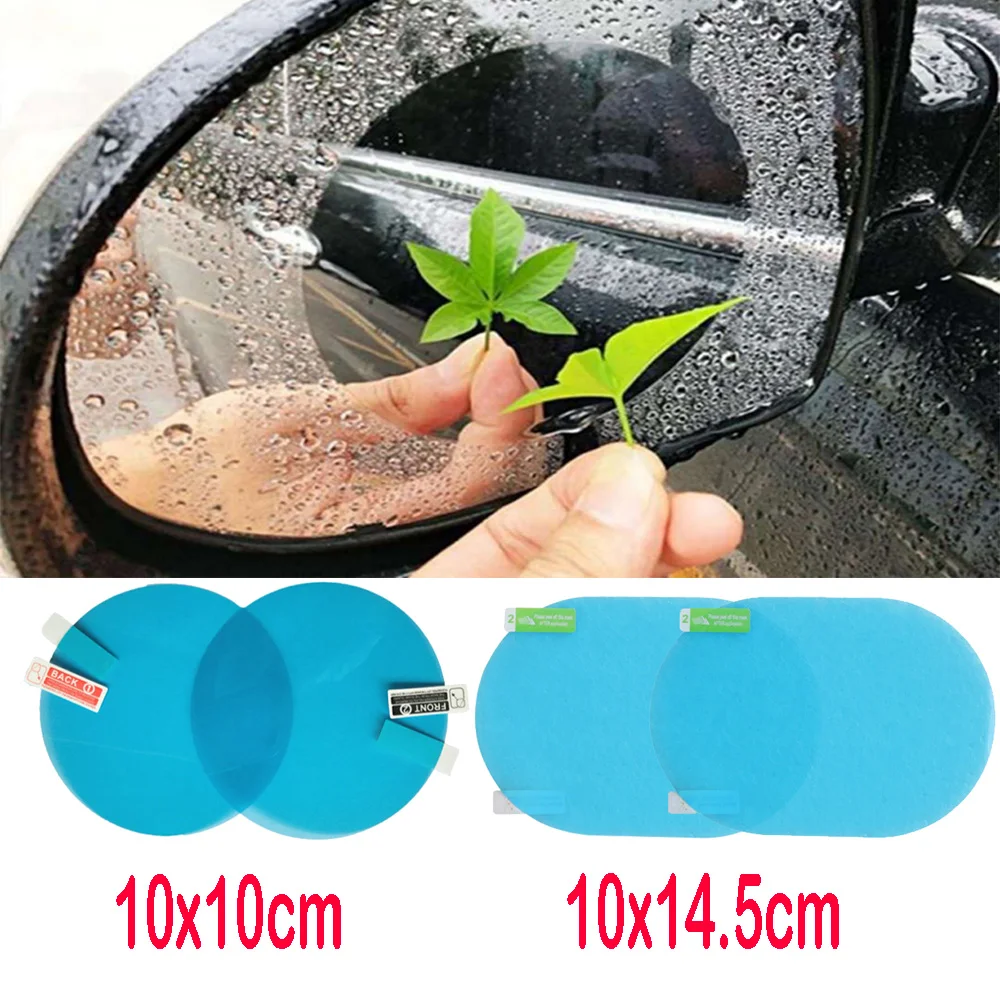 

2PCS Car Rearview Mirror Protective Film Anti Fog Window Clear Rainproof Rear View Mirror Protective Soft Film