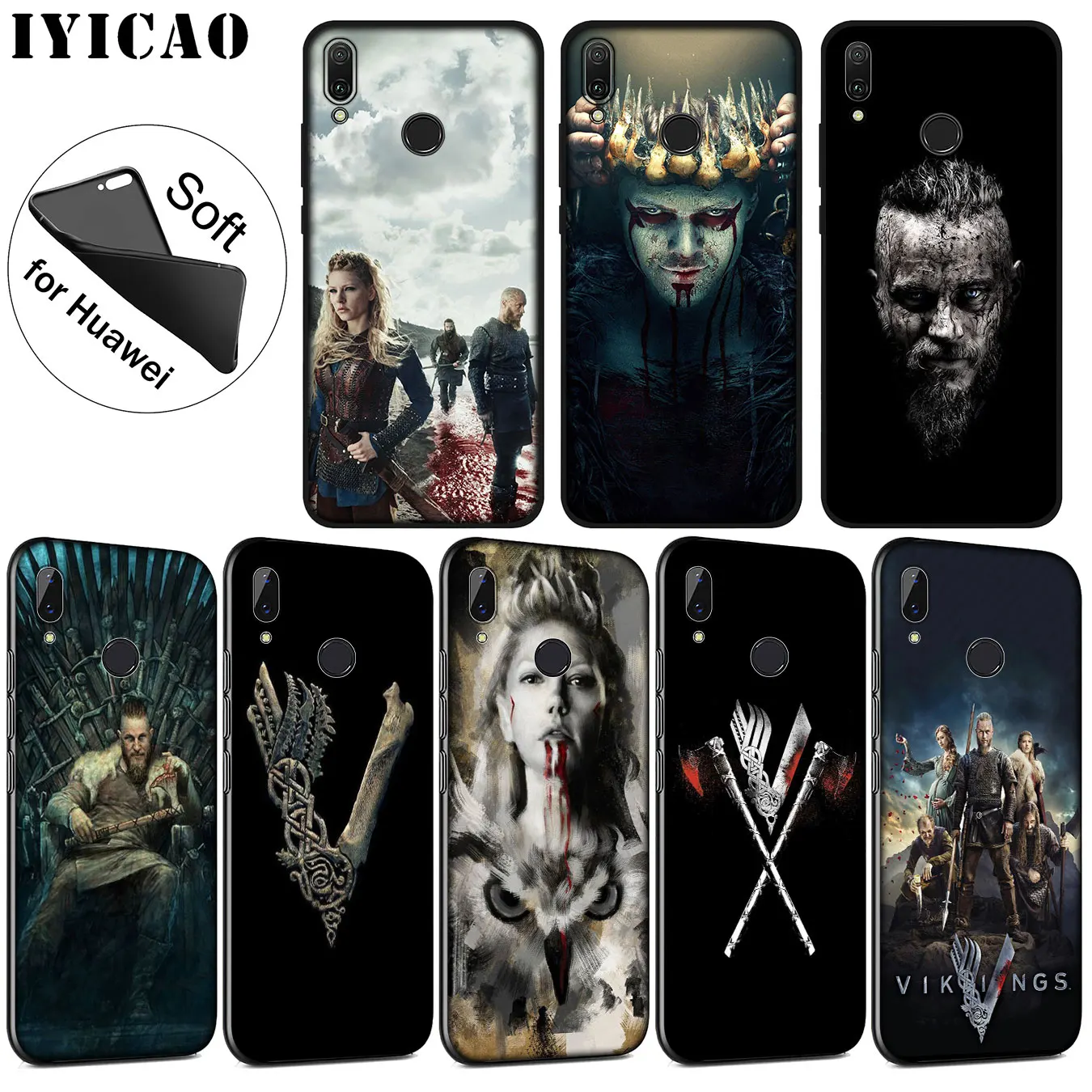 IYICAO Vikings TV Мягкий силиконовый чехол для телефона Huawei P30 P20 Pro P10 P9 P8 Lite Mini 2017 2016 2015 P