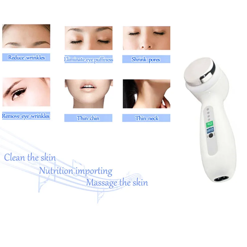 Ultrasonic face skin care massager ultrasound vibrate facial skin care beauty slimming machine  6