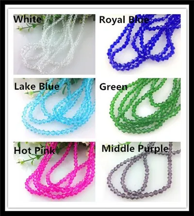

Free Shipping! Wholesale 1150Pcs/lot 4mm Crystal Glass Faceted Bicone Curtains Beads For Necklace Jewelry Making Pick 6 Colors