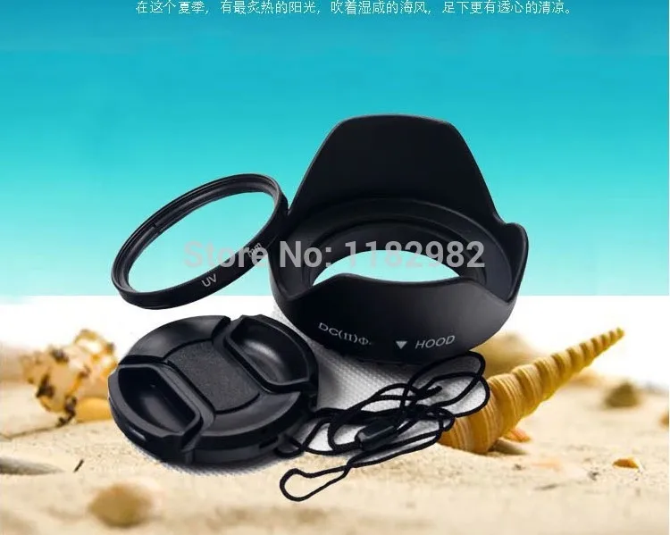 

3in1 1 set 58MM lens Filter UV Filter +lens hood +lens cap for Fujifilm Finepix HS50EXR HS35EXR HS30EXR HS25EXR HS20EXR HS20 HS