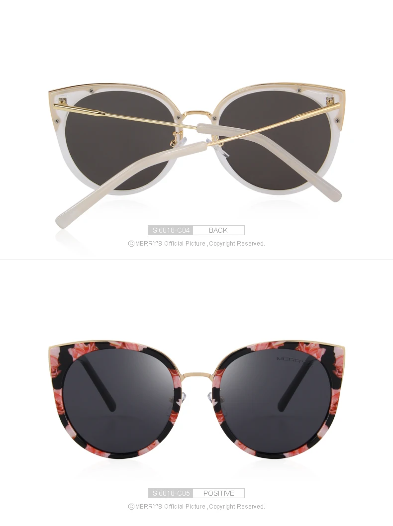 Merry's Для женщин классический Брендовая Дизайнерская обувь кошачий глаз поляризованные Солнцезащитные очки для женщин модные Защита от
