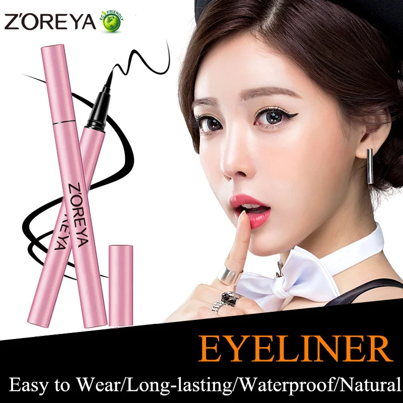ZOREYAยี่ห้อแต่งหน้าของเหลวแห้งเร็วซับน้ำเคลือบสีชมพูกับแสตมป์ความงามอายไล