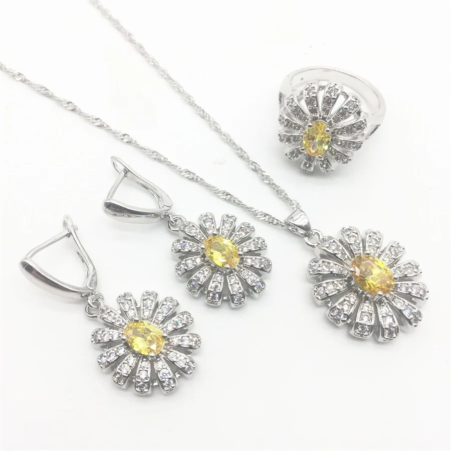 Женское кольцо из серебра 925 пробы с желтым гранатом размеры 6/7/8/9/10 | Украшения и