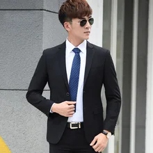 Высококачественный однобортный фасон Для мужчин костюм блейзер без Vent Повседневная Jackt пиджаки пальто Мужская мода простой с карманом