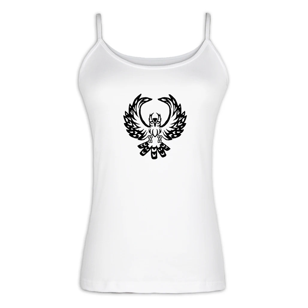 Flying Owl Drawing Camisole Fashion Cotton Fitness Tank Top For Lady Girl Femme Summer Scoop Neck Women Tops Cool Sleeveless Tee