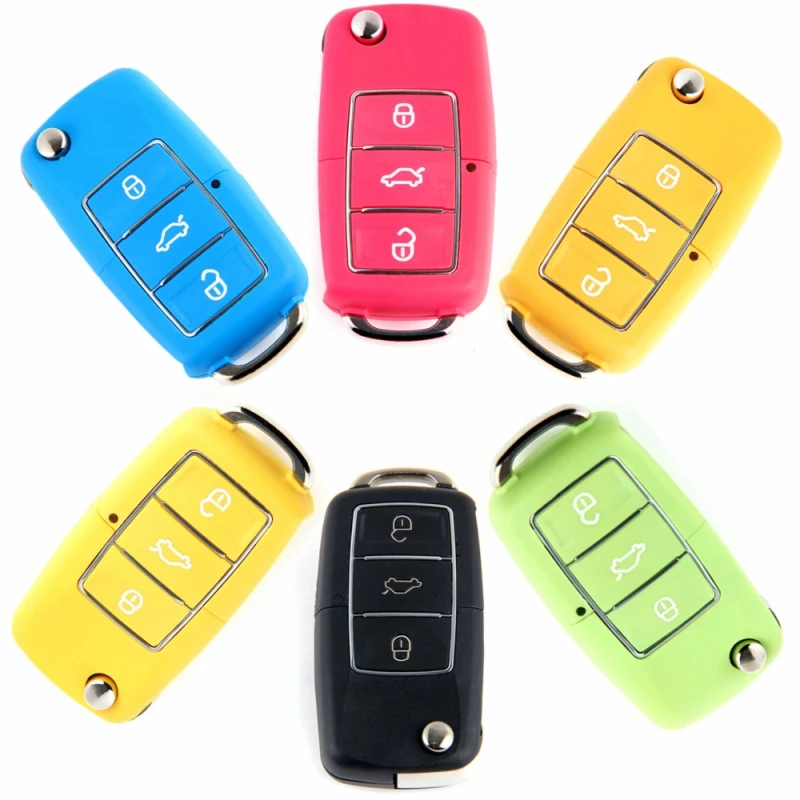 2016 New 3 Button Remote Key Shell Folding Controller Fob Case Cover Box for VW Volkswagen Bora Beetle Golf Polo Passat