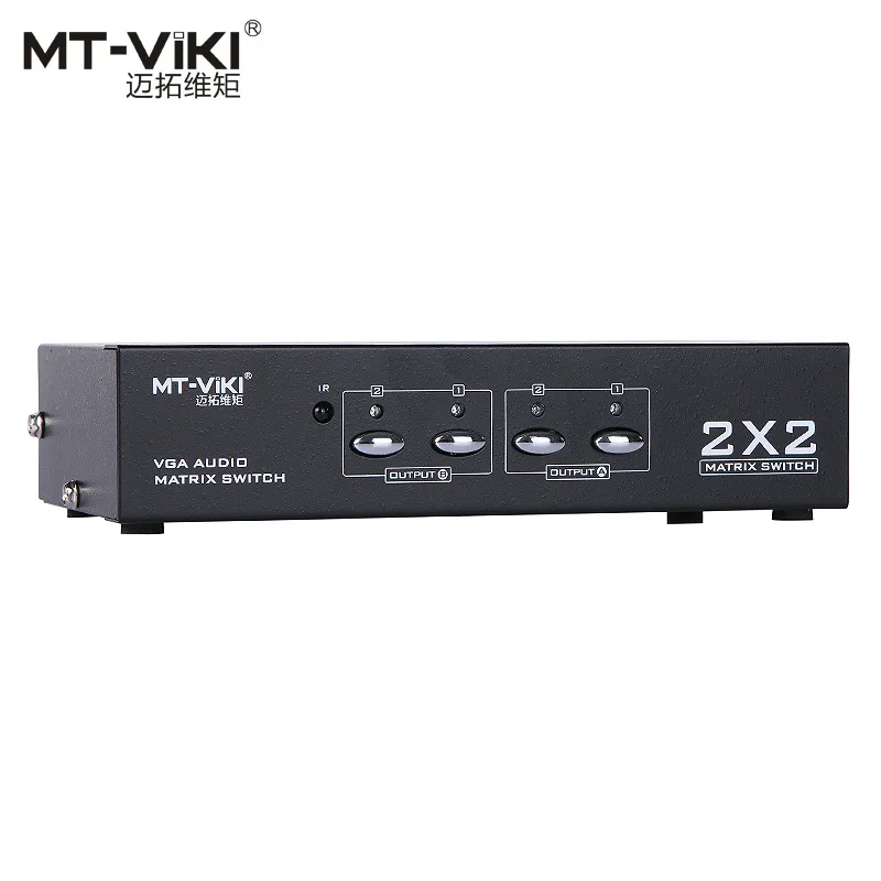 MT-VT212 2 input and 2 output VGA video audio matrix switcher widescreen HD remote control MT-VT212