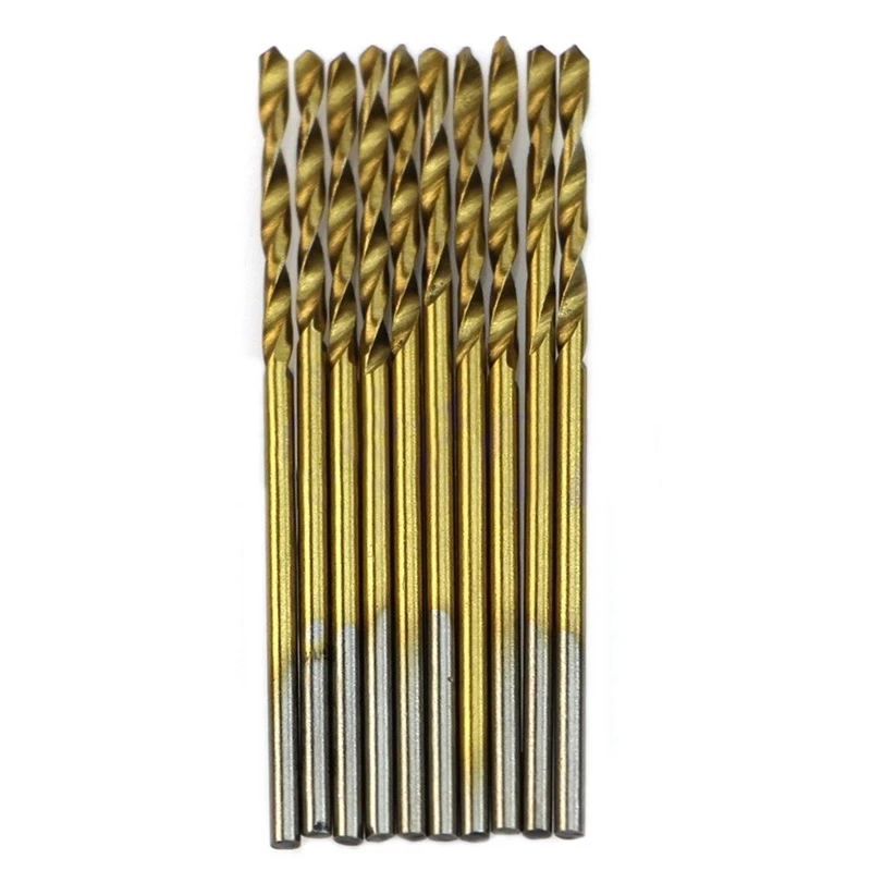 50 шт./компл. спиральное сверло набор пилы шпильки для волос, заколки-Сталь Титан сверла, покрытые нитями высокоскоростного машина для обработки деревянных инструмент 1/1. 5/2/2,5/3 мм для металла