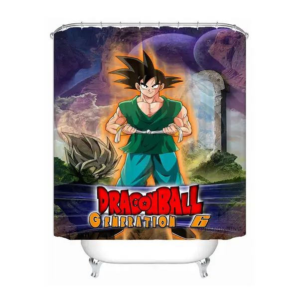 Shower Curtain Индивидуализированный Жемчуг дракона Z боевой Душ Ванна занавес Mildewproof водонепроницаемый полиэстер различных размеров#0421-21-06 - Цвет: Shower Curtain