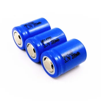 

4pcs 3.7v ICR 14200 rechargeable lithium ion battery cell 200MAH for LED flashlight torch and laser pen