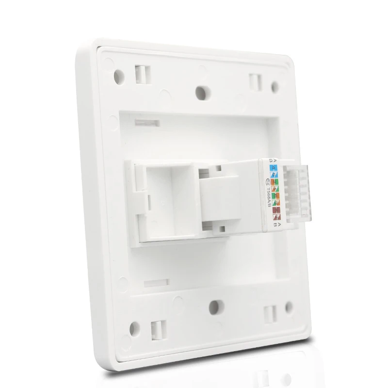 Сетевой разъем для розетки Cat 5e RJ45 белая панель лицевая адаптер дома|plug adapter|rj45 wall