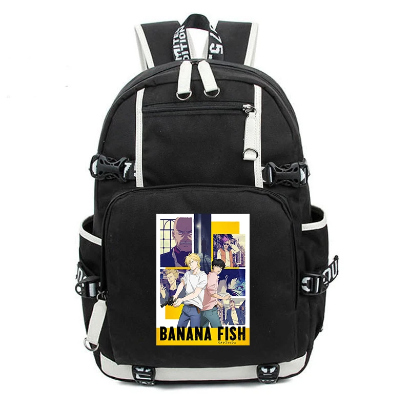

Banana Fish Anime Cosplay Canvas Backpack Laptop School Bag Shoulder Bag Travel Mochila Feminina Bags Rucksack